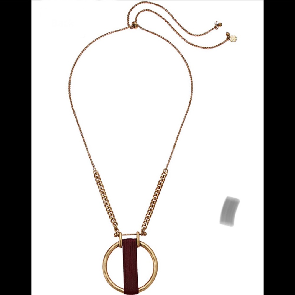 Lucky Brand leather wrap pendant necklace